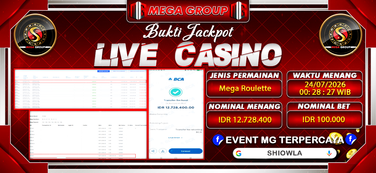 Bukti JP situs Shiowla hari Jumat, 24 Juli 2026